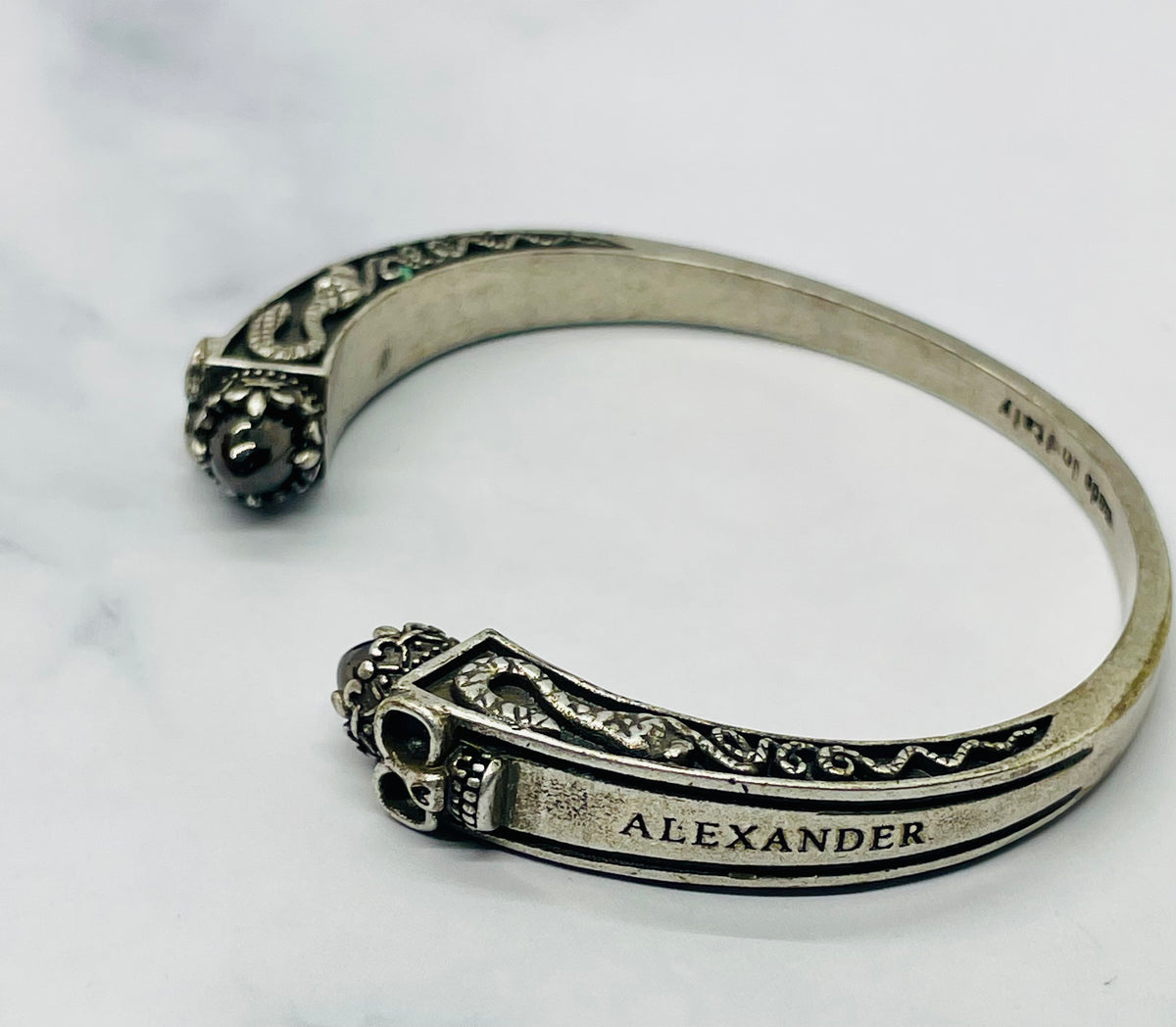 ALEXANDER MCQUEEN Onyx Cuff Bracelet - USED