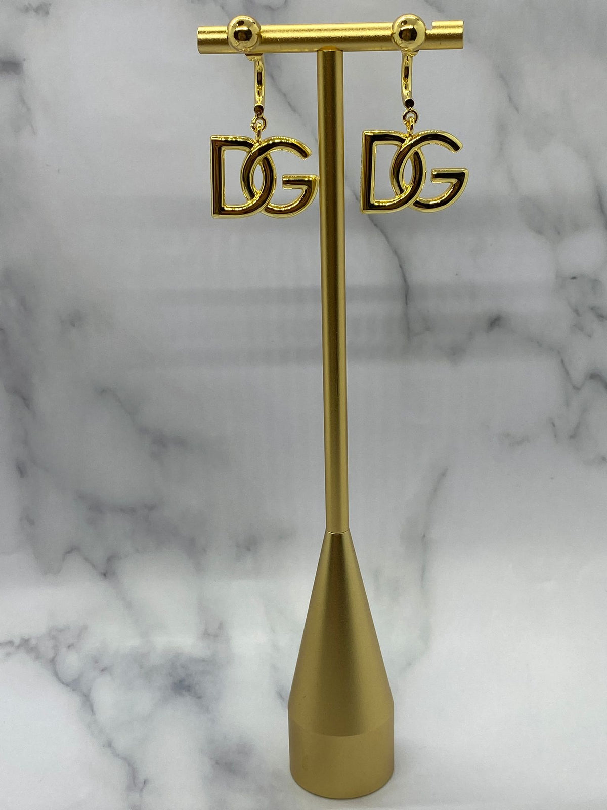 DOLCE & GABBANA D&G Gold Tone Pendant Earrings - Pre owned