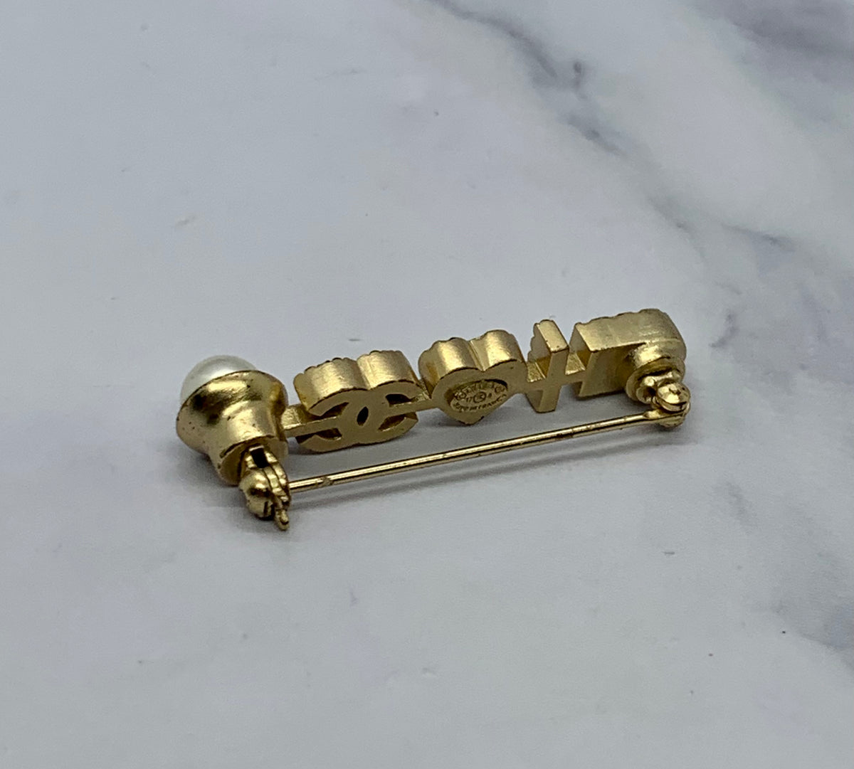 CHANEL I Heart CC Brooch Pin - USED