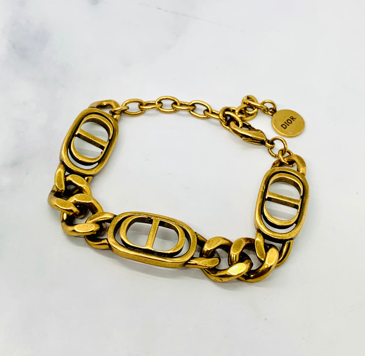 CHRISTIAN DIOR CD Bracelet Chain Bracelet - Pre owned