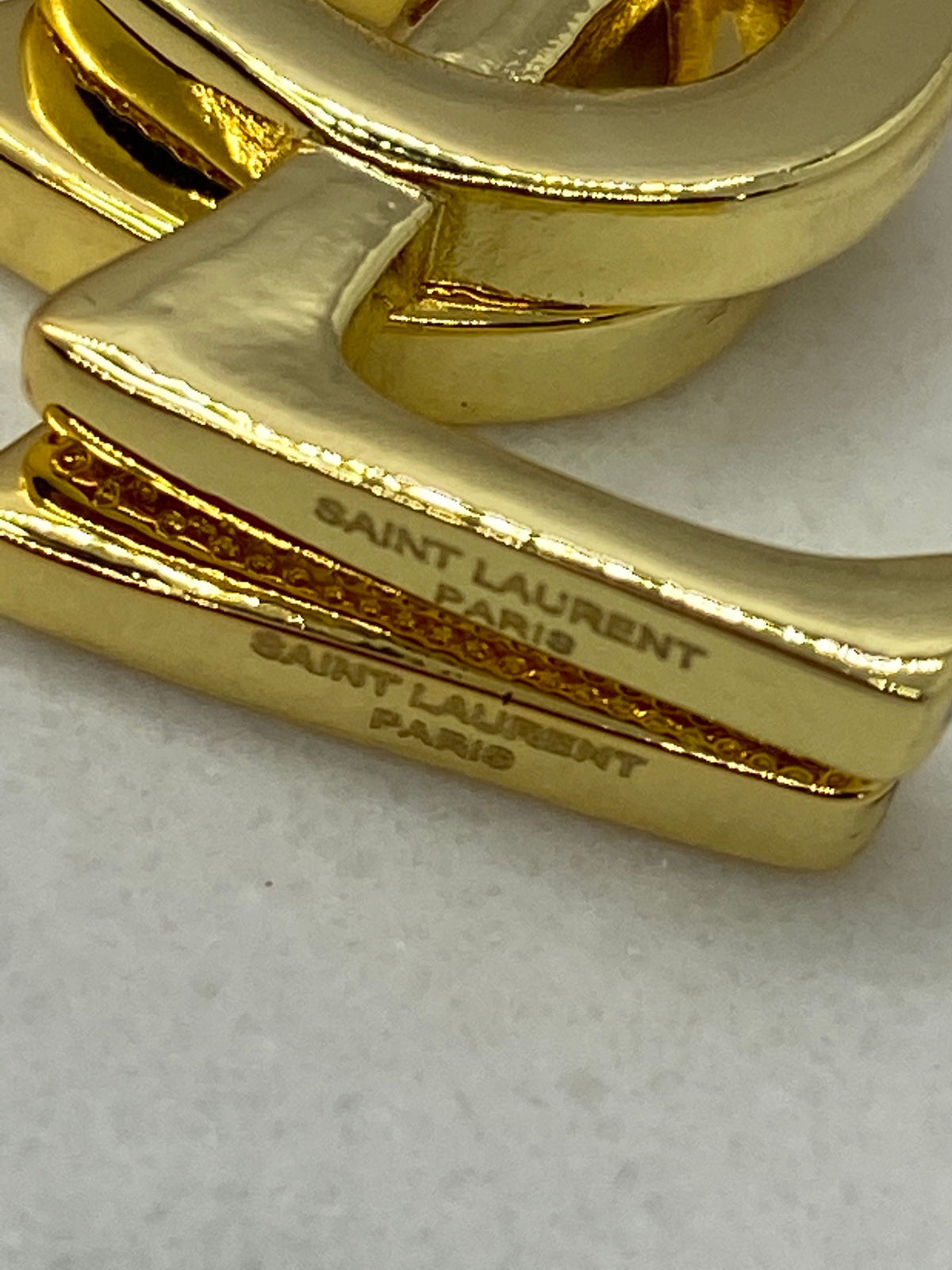 YSL Yves Saint Laurent Gold Pendant Earrings - Pre owned