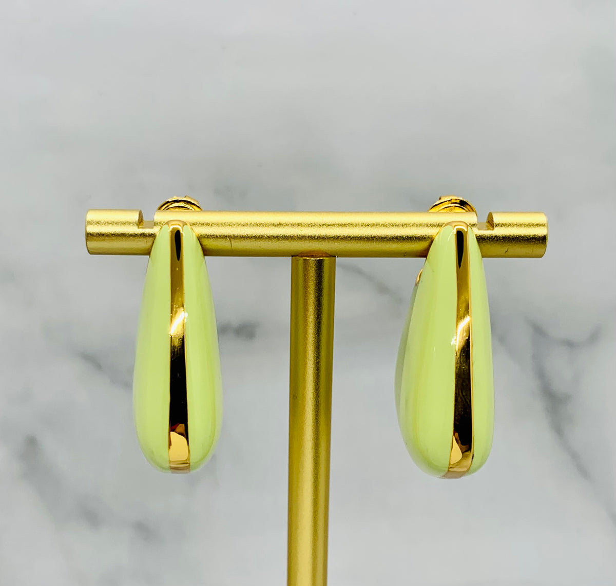 BOTTEGA VENETA Fin Green Earrings - Pre owned