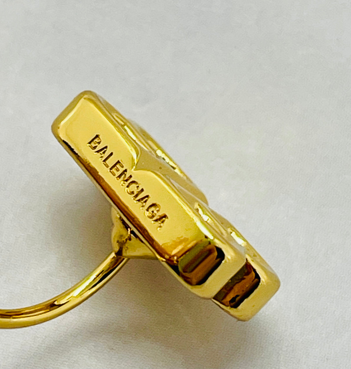 BALENCIAGA BB Gold Tone Pin Earrings - Pre owned