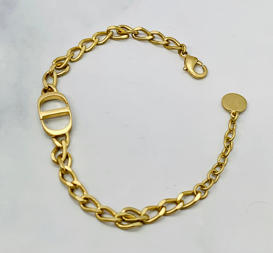 CHRISTIAN DIOR CD Chain Bracelet - Pre owned