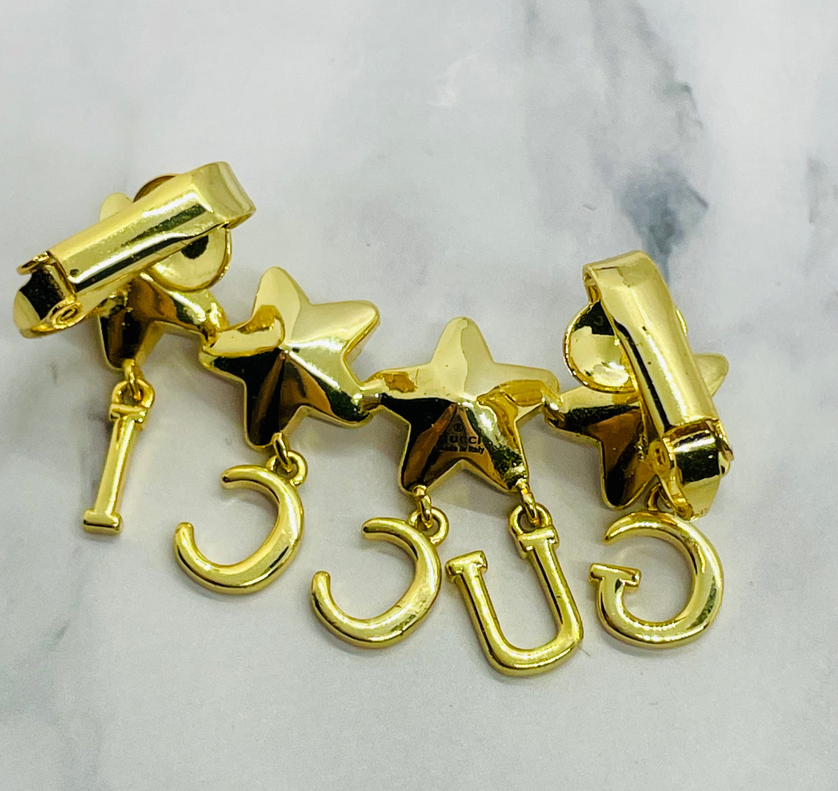 GUCCI Star Monogram Statement Single Earring Climber - Pre owned