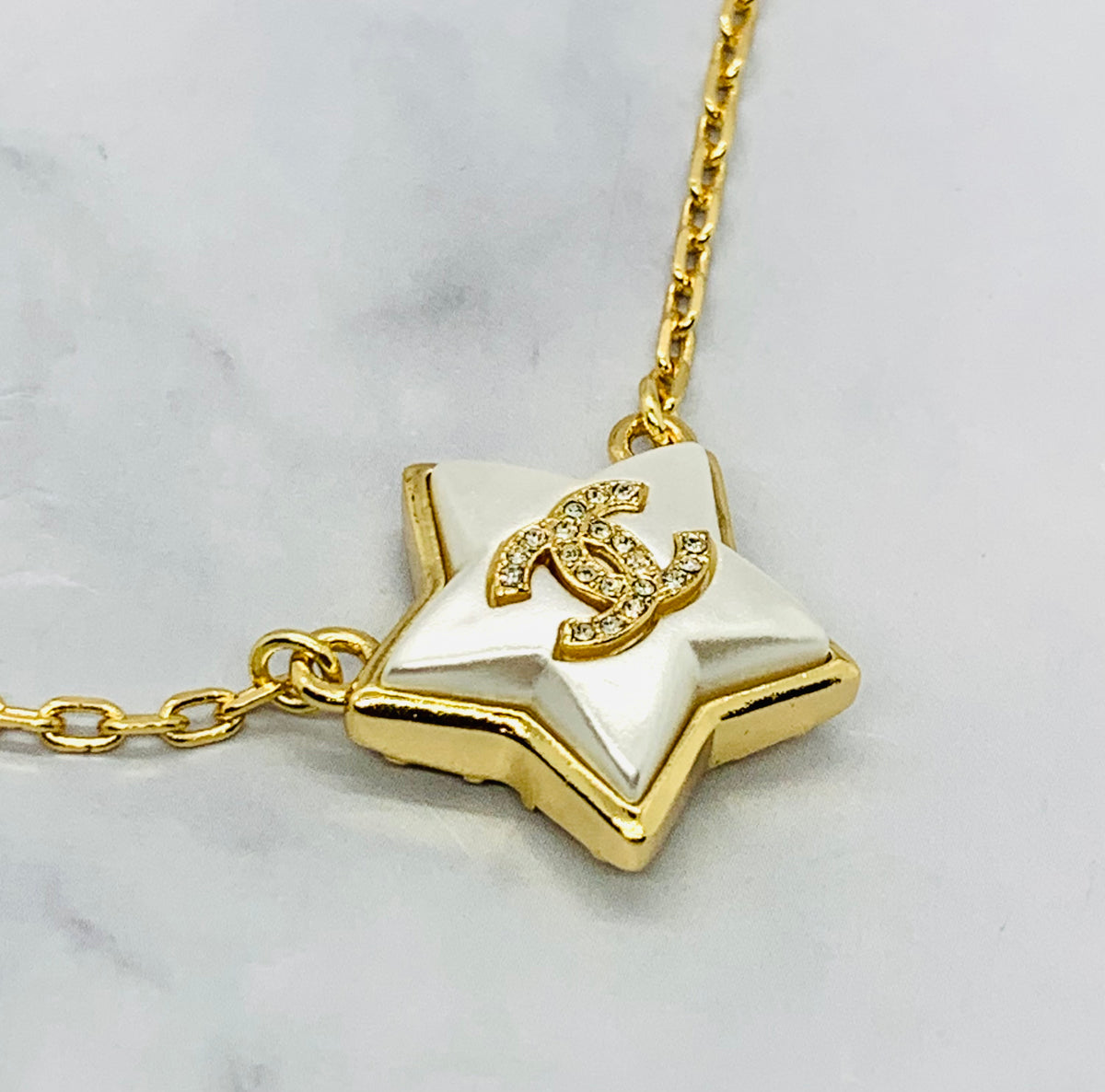 CHANEL CC Star chain Necklace - USED