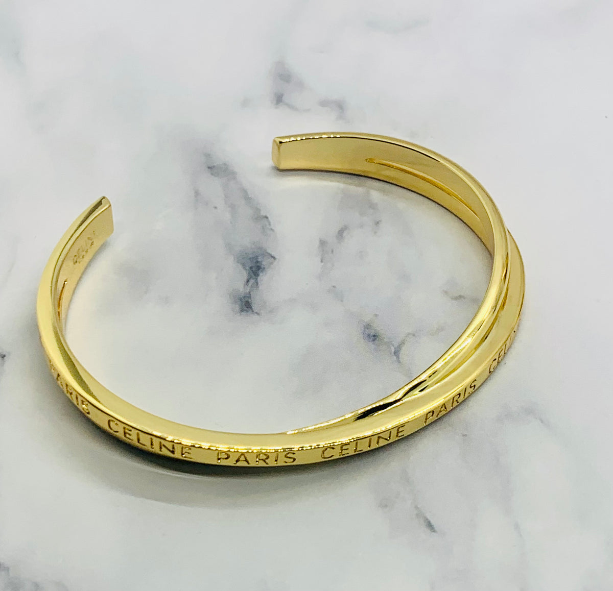 CELINE Paris Double Bangle Cuff Bracelet - Pre owned