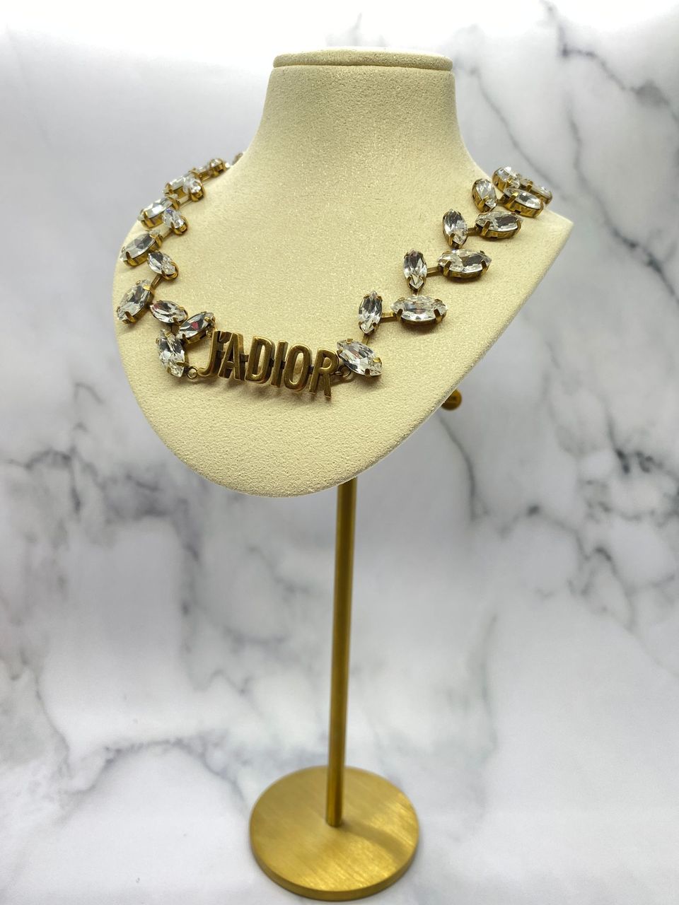CHRISTIAN DIOR J'Adior Crystal Choker Necklace - Pre owned