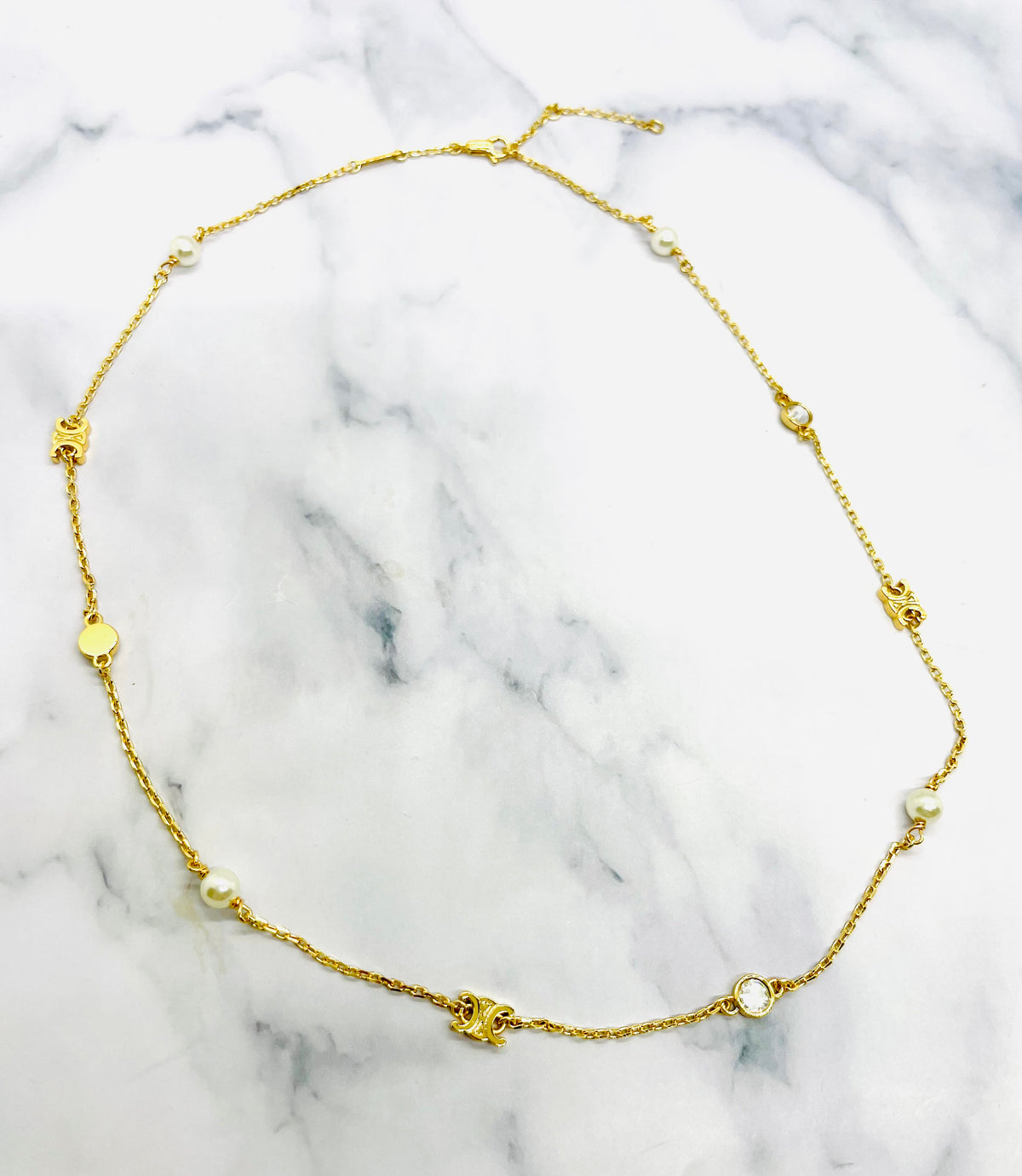 CELINE Monogram Chain Necklace - Pre owned