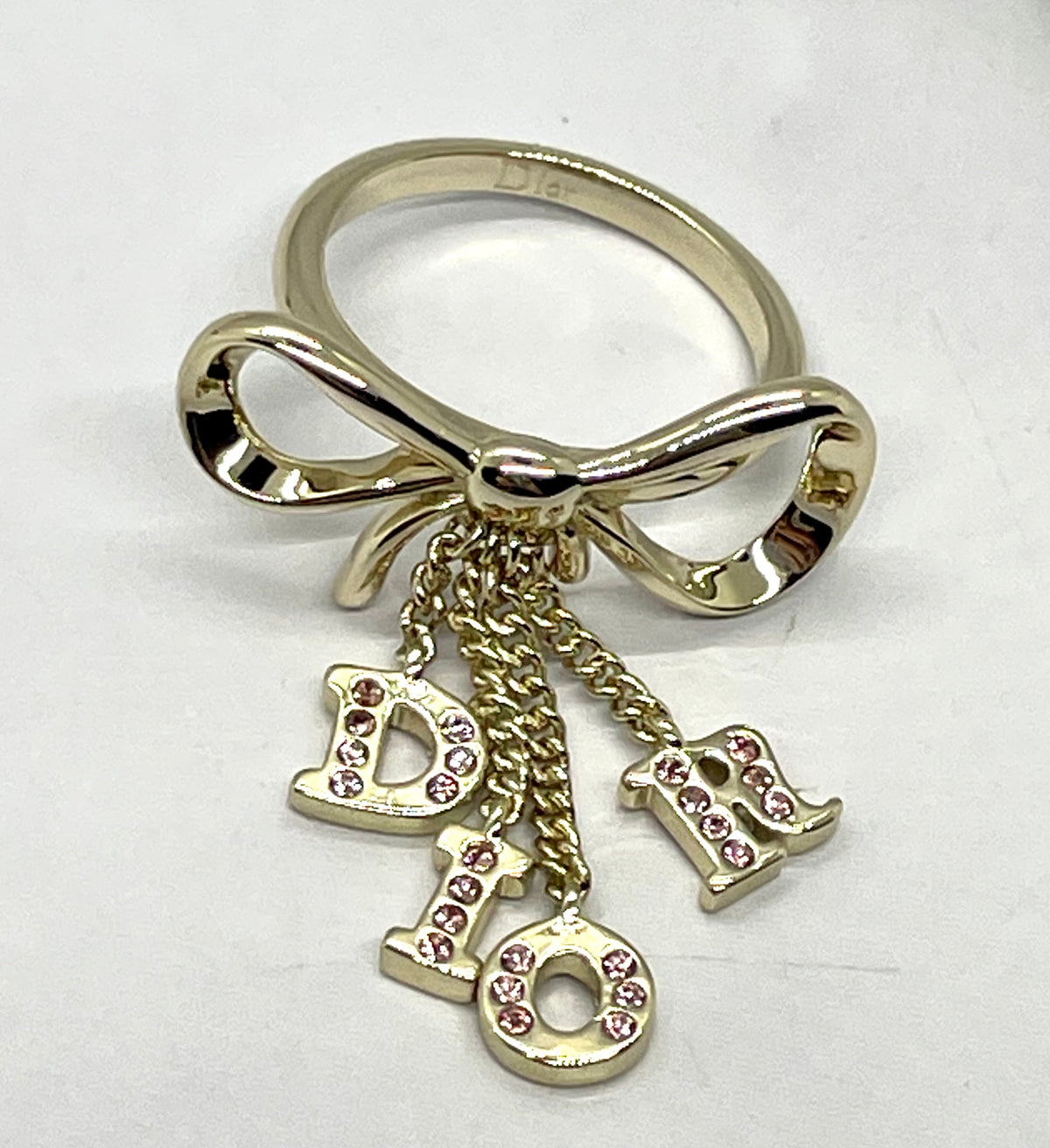 CHRISTIAN DIOR Bow Charms Ring Size 7 - Pre owned