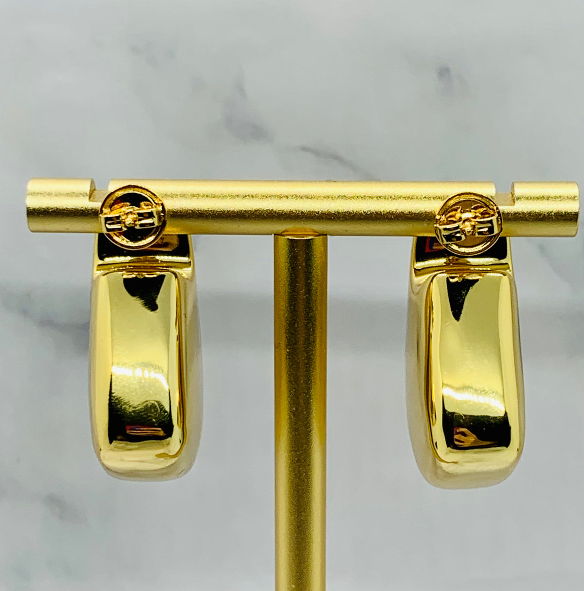 BOTTEGA VENETA Gold Tone Earrings - Pre owned