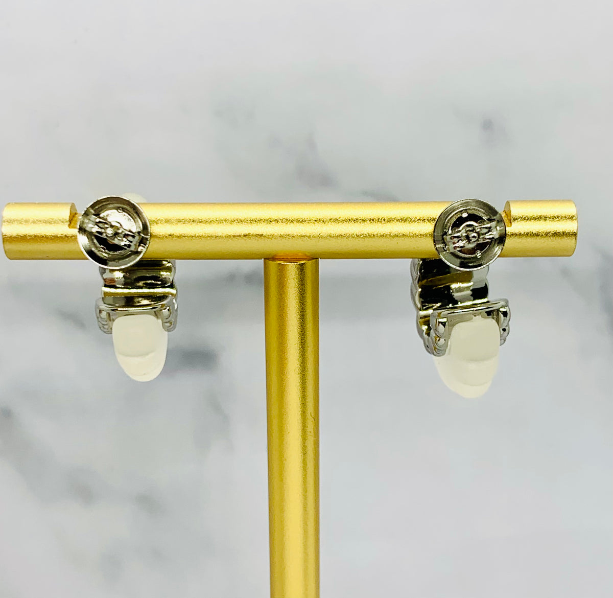 BOTTEGA VENETA Crystal Hoop Earrings - Pre owned