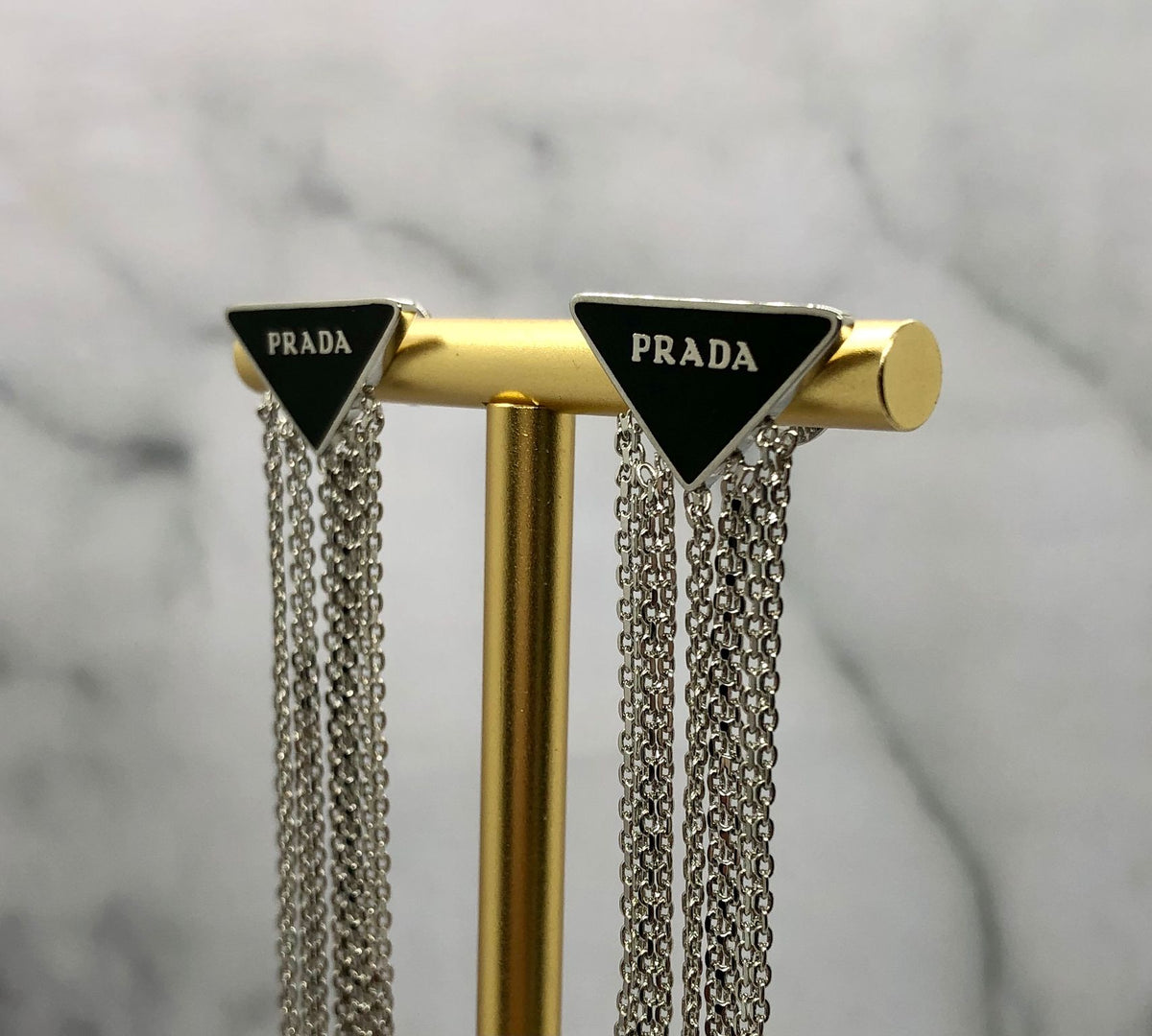 PRADA Long Fringe Earrings - USED