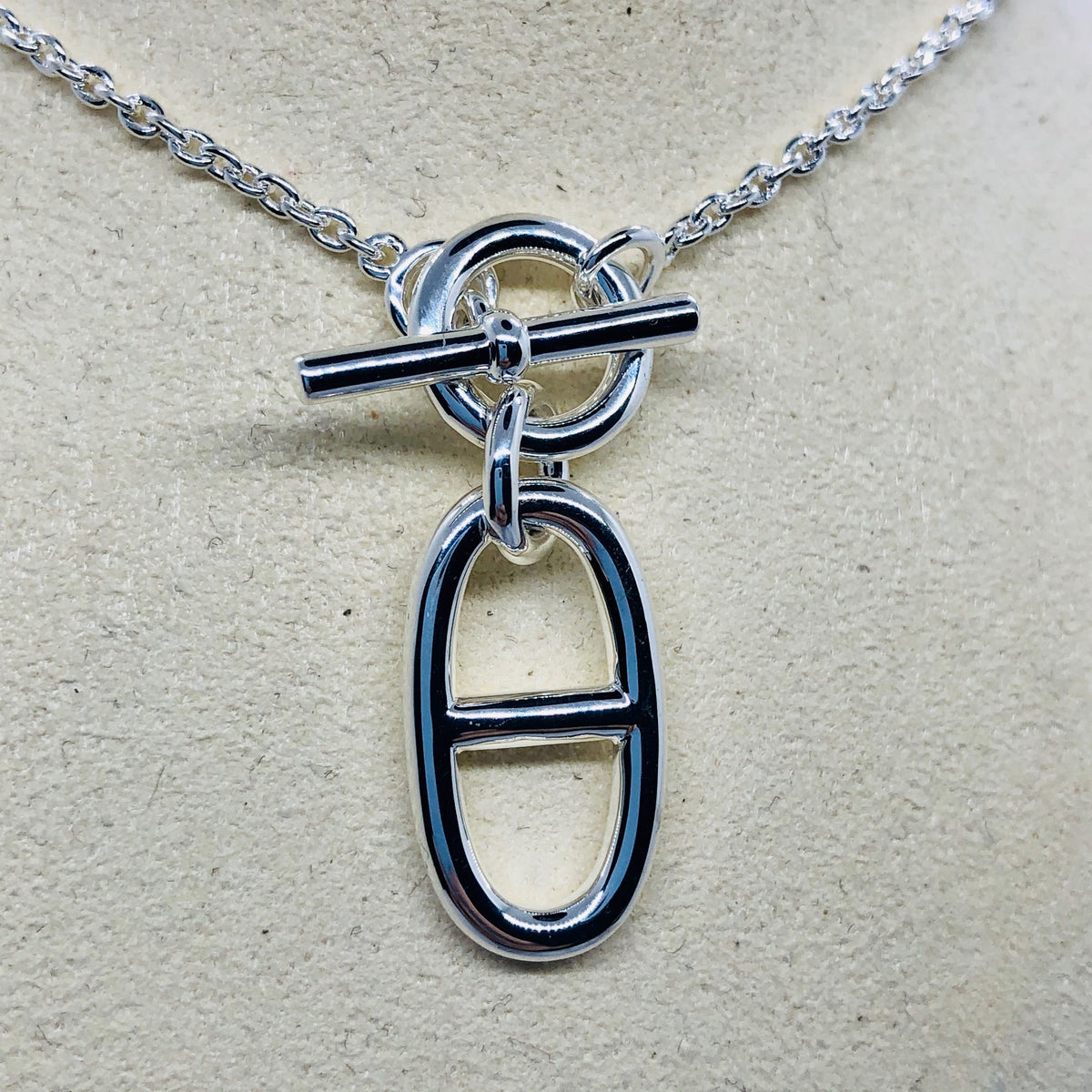 Hermes Silver Chaine D'ancre Amulet Necklace - Pre owned