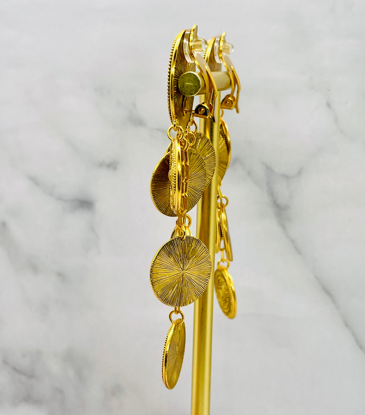 YSL YVES SAINT LAURENT Clip On Statement Earrings - Pre owned