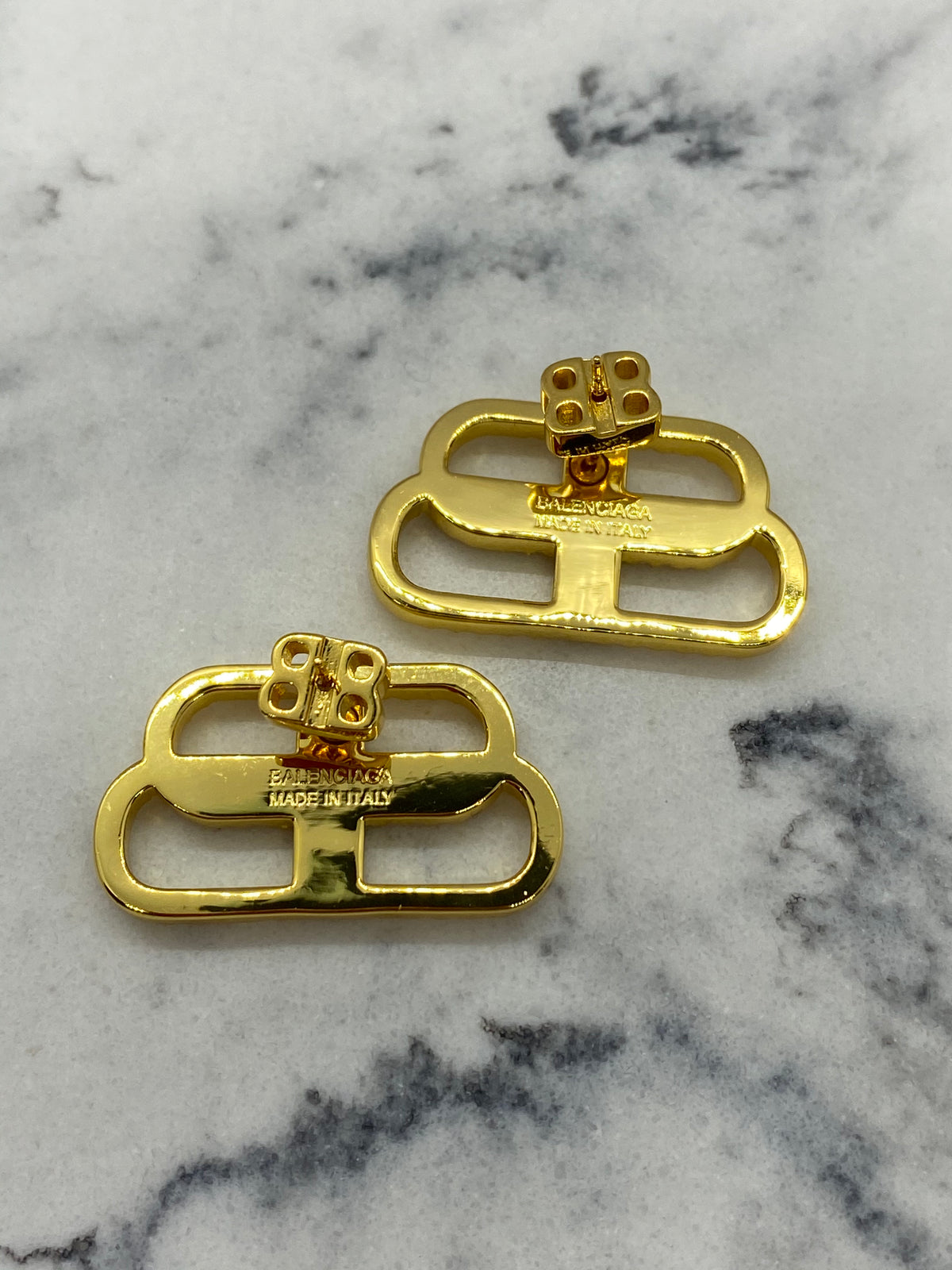 BALENCIAGA BB Pearl Trim Earrings - Pre owned