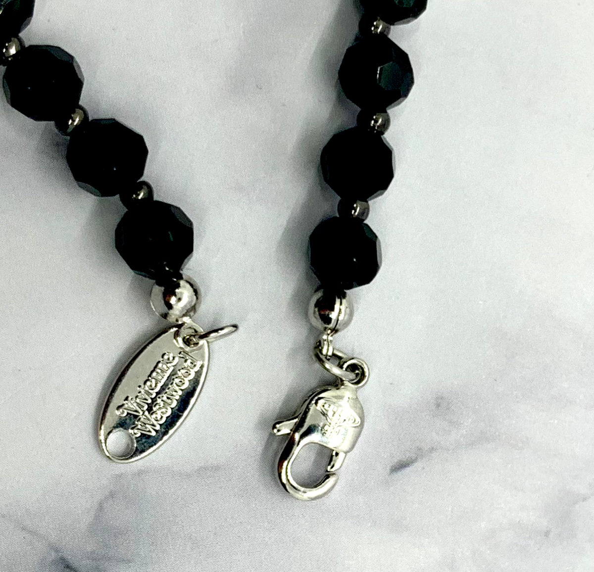 VIVIENNE WESTWOOD Black Beaded Necklace - Pre owned