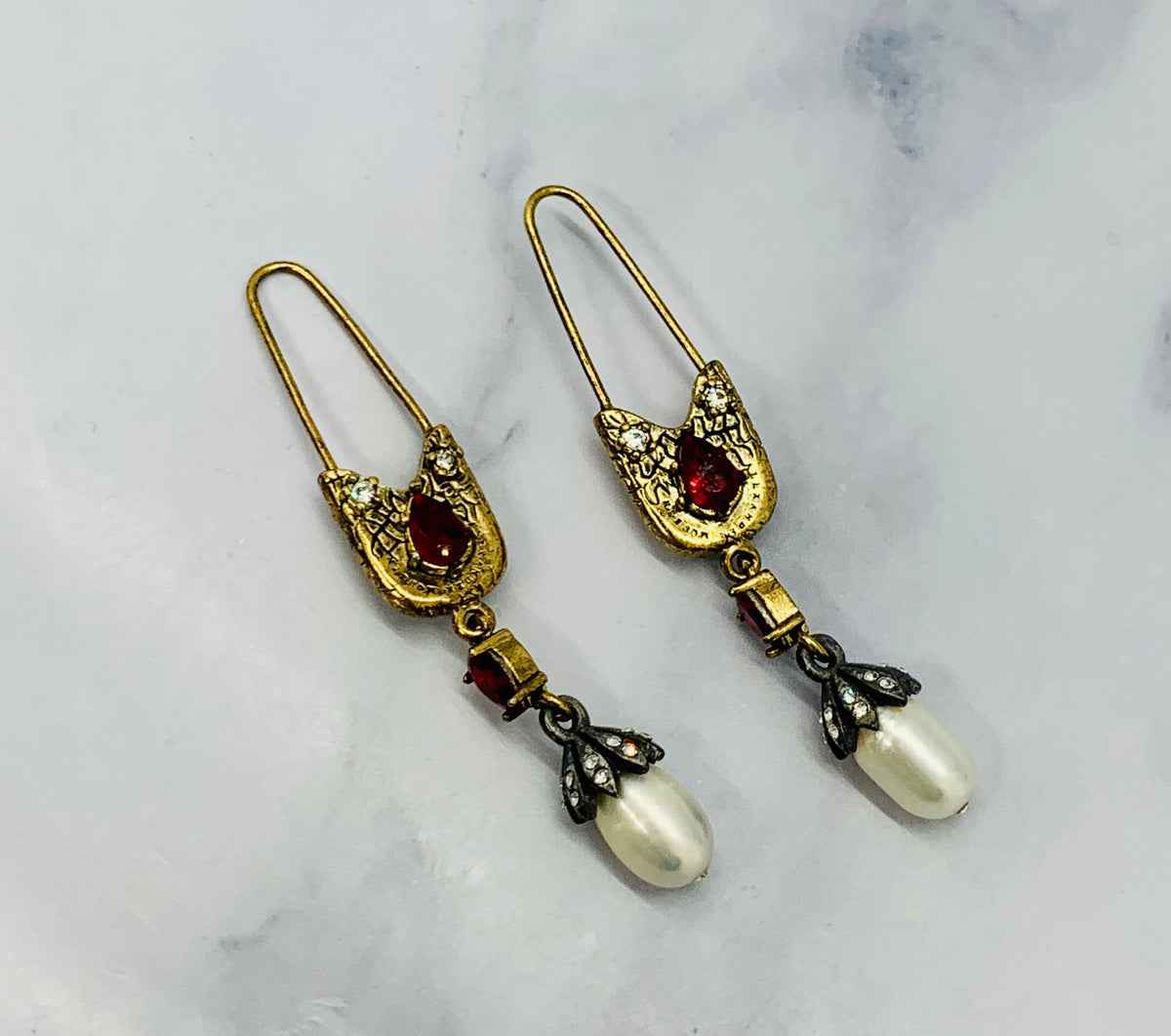 ALEXANDER MCQUEEN Vintage Safety Pin Earrings - Pre owned