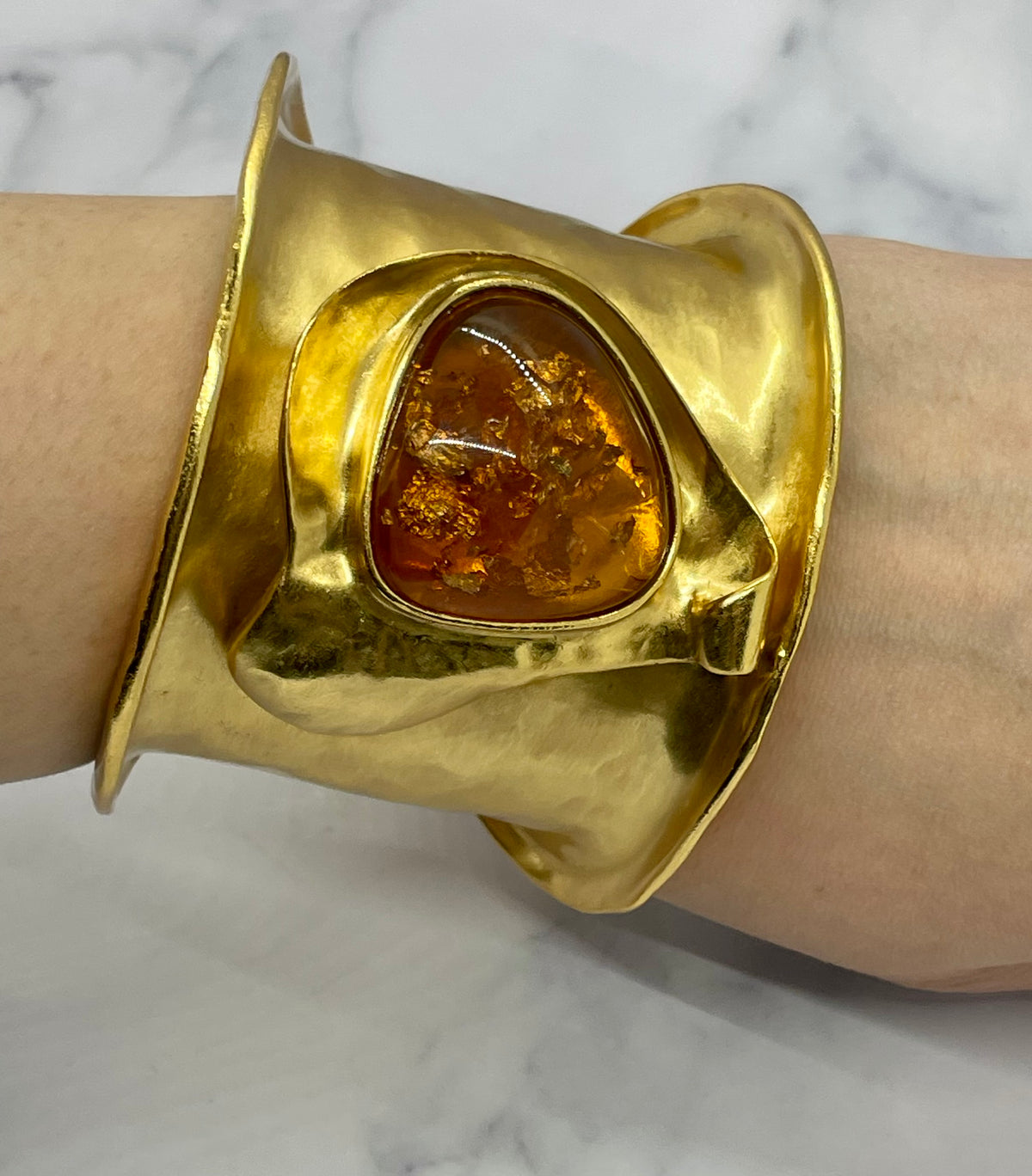 YSL YVES SAINT LAURENT Amber Cuff Bracelet - Pre owned