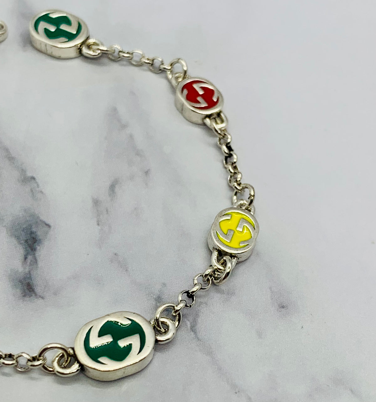 GUCCI GG Colorful Chain Bracelet - Pre owned