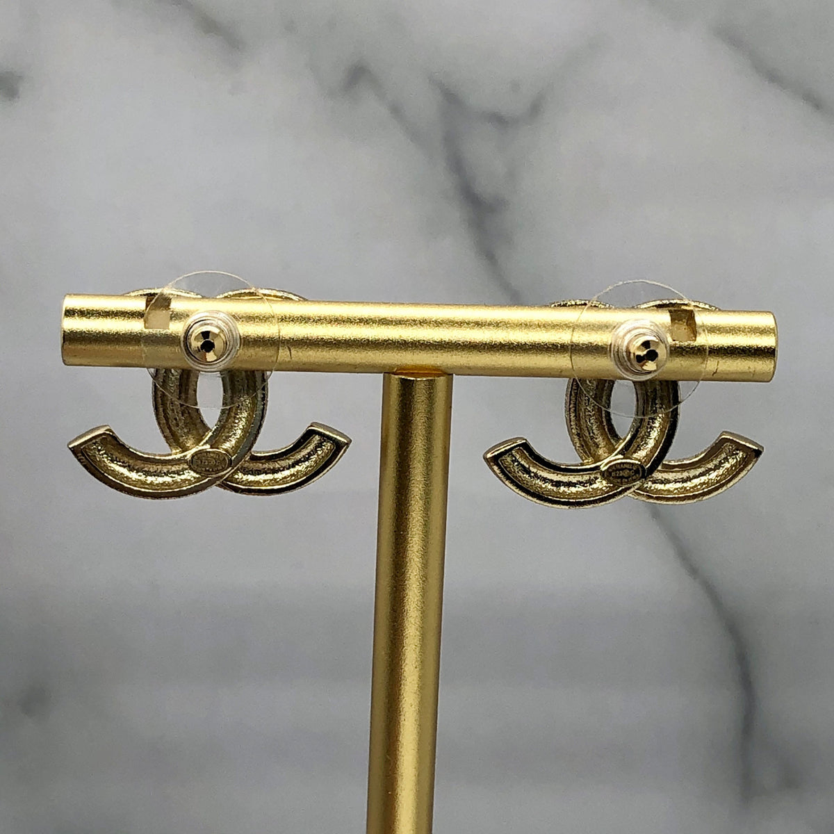 CHANEL CC Colored Rhinestone Earrings - USED