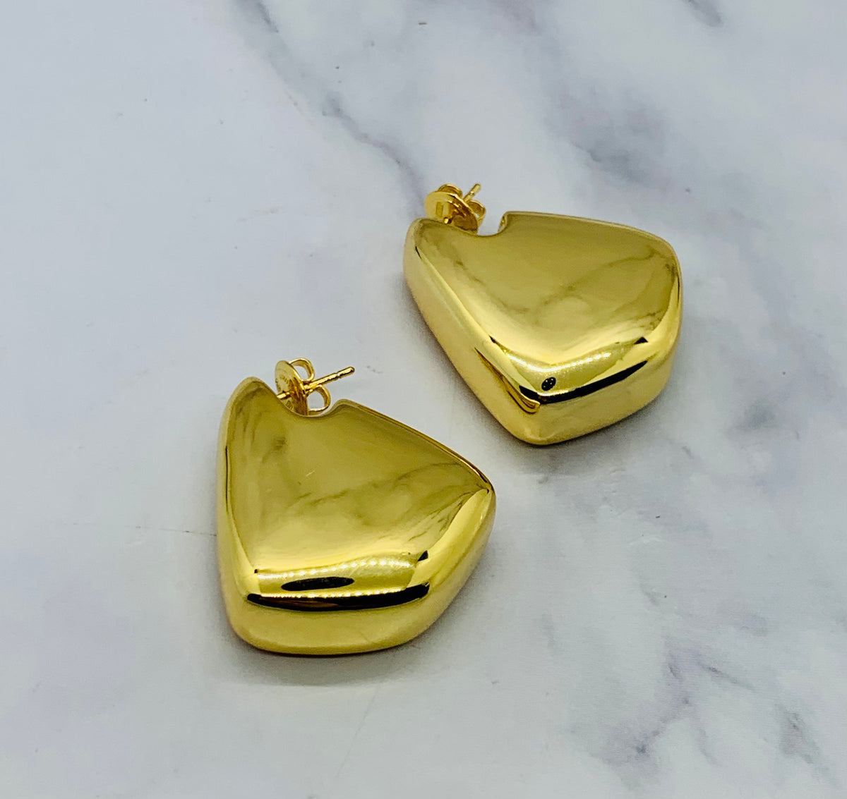 BOTTEGA VENETA Gold Tone Earrings - Pre owned