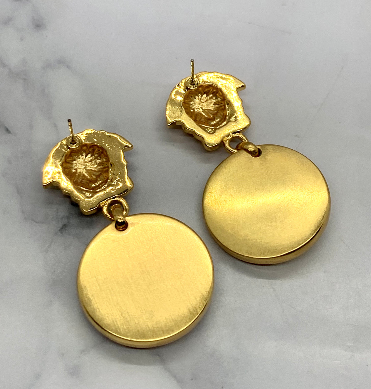 VERSACE Vintage Medusa Pendant Earrings - USED