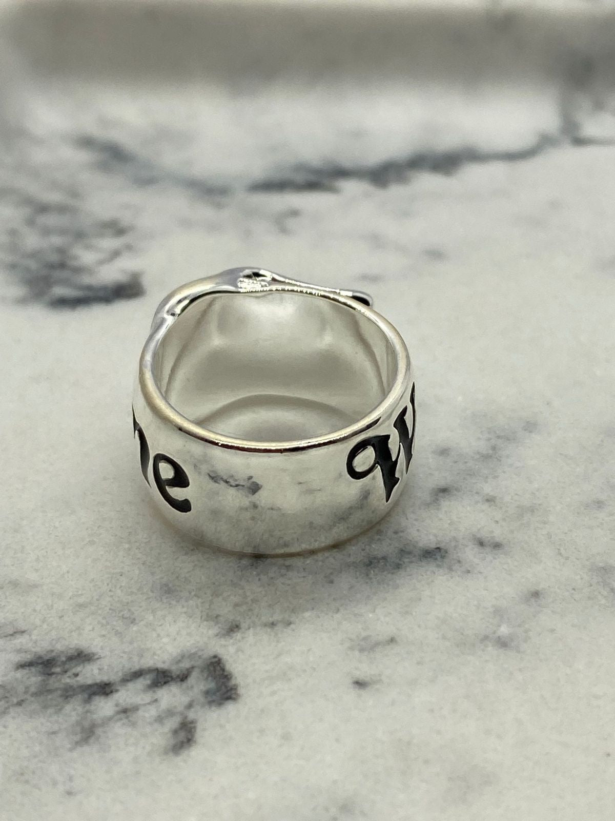 VIVIENNE WESTWOOD Silver Tone Ring Size M 7 - Pre owned