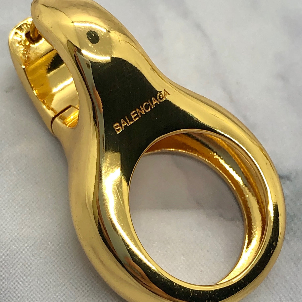 BALENCIAGA Gold Ring Pendant Earrings - Pre owned