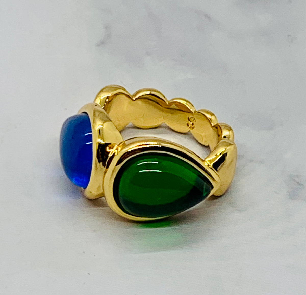YSL YVES SAINT LAURENT Vintage Stone ring Sz 7 - Pre ownedDESCRIPTION  Measureme