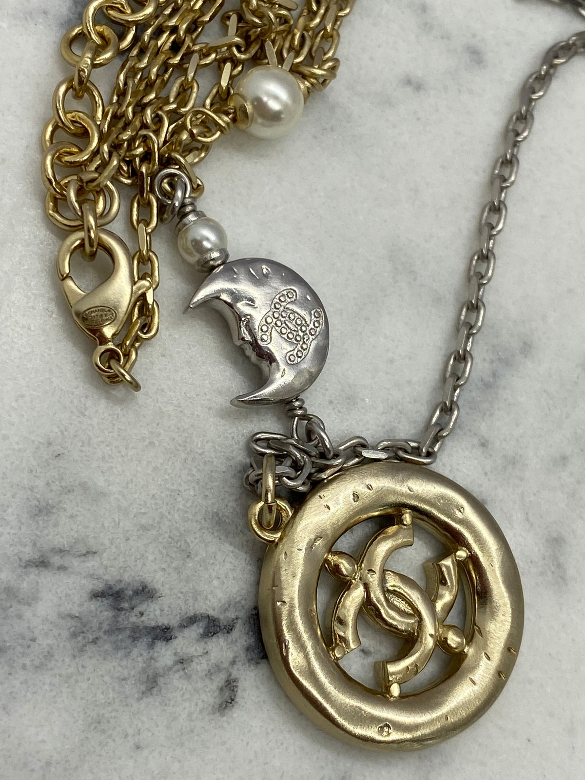 CHANEL CC Moon Rhinestone Necklace - Pre owned