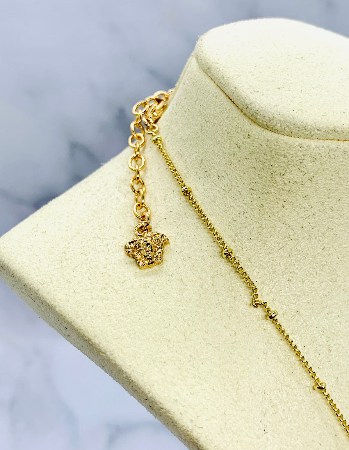 VERSACE Gold Tone Shell Charm Necklace - Pre owned