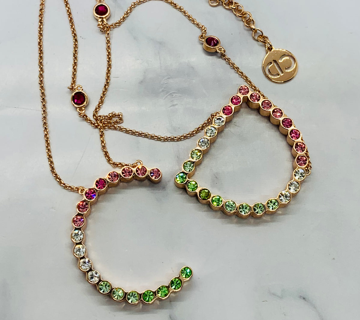 CHRISTIAN DIOR CD Statement Necklace - Pre owned