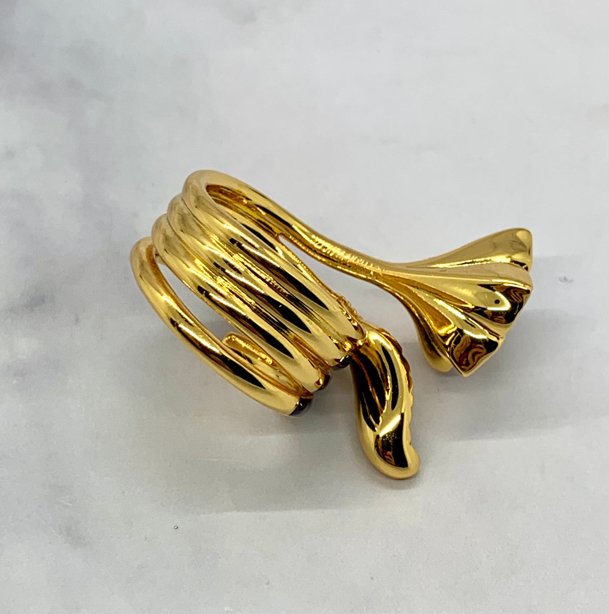 BOTTEGA VENETA Flower Ring Size 7 Medium - Pre owned