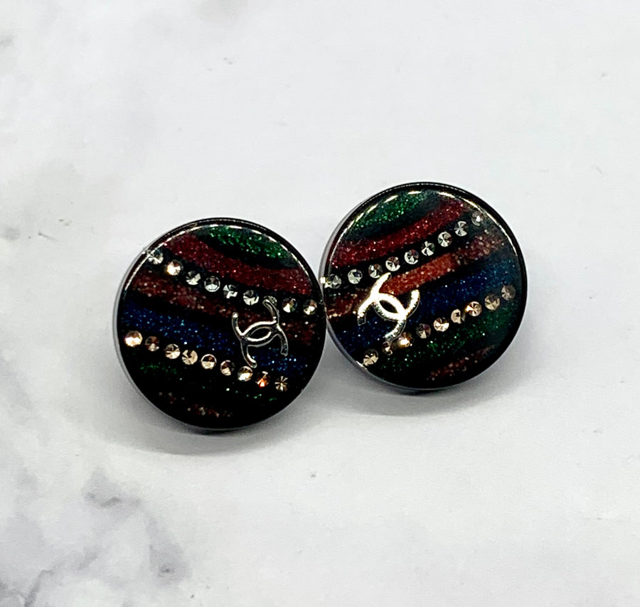 CHANEL CC 2017 Galaxy Button Earrings - Pre owned