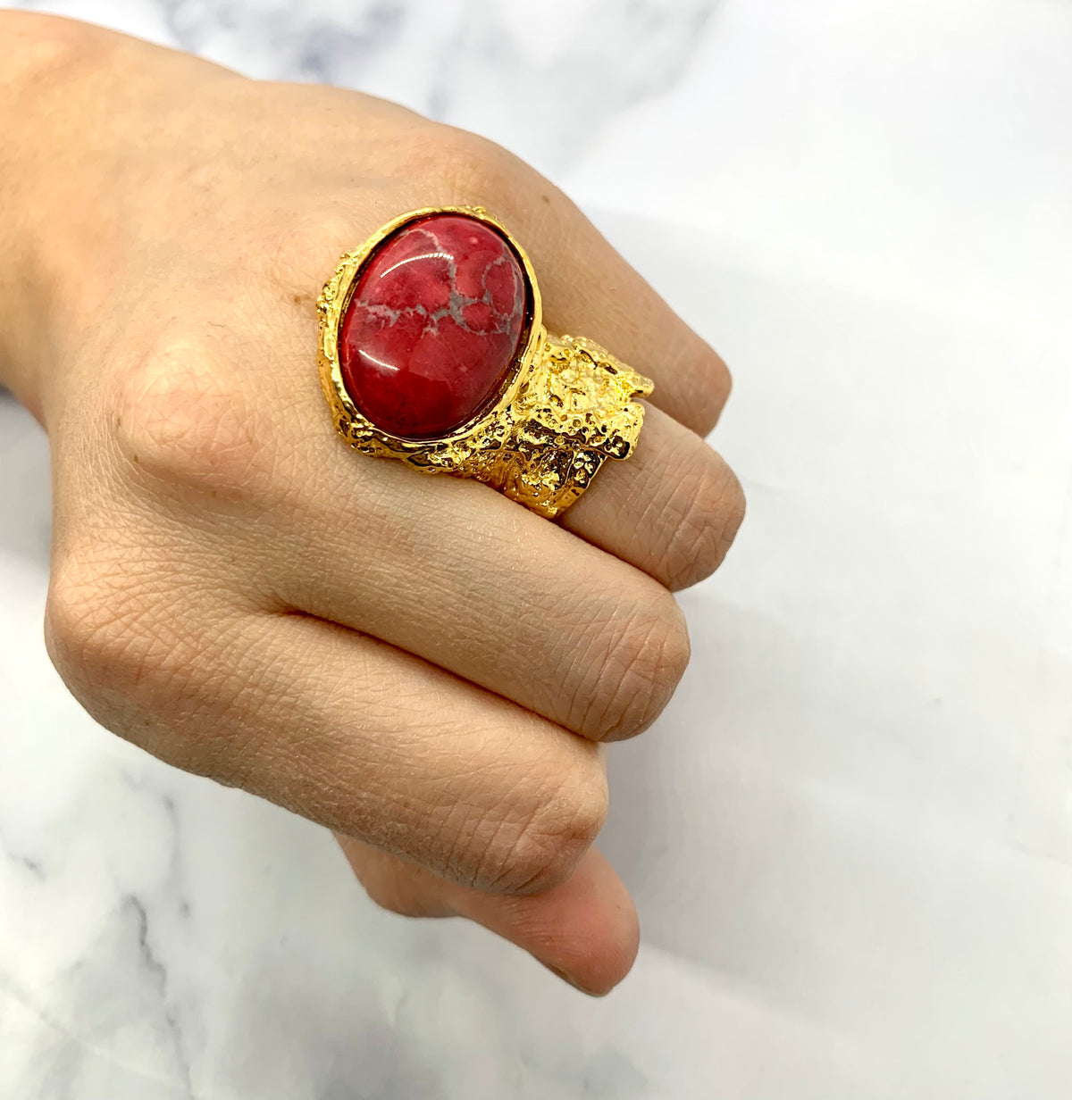 YSL YVES SAINT LAURENT Vintage Stone Ring Size 7 - Pre owned