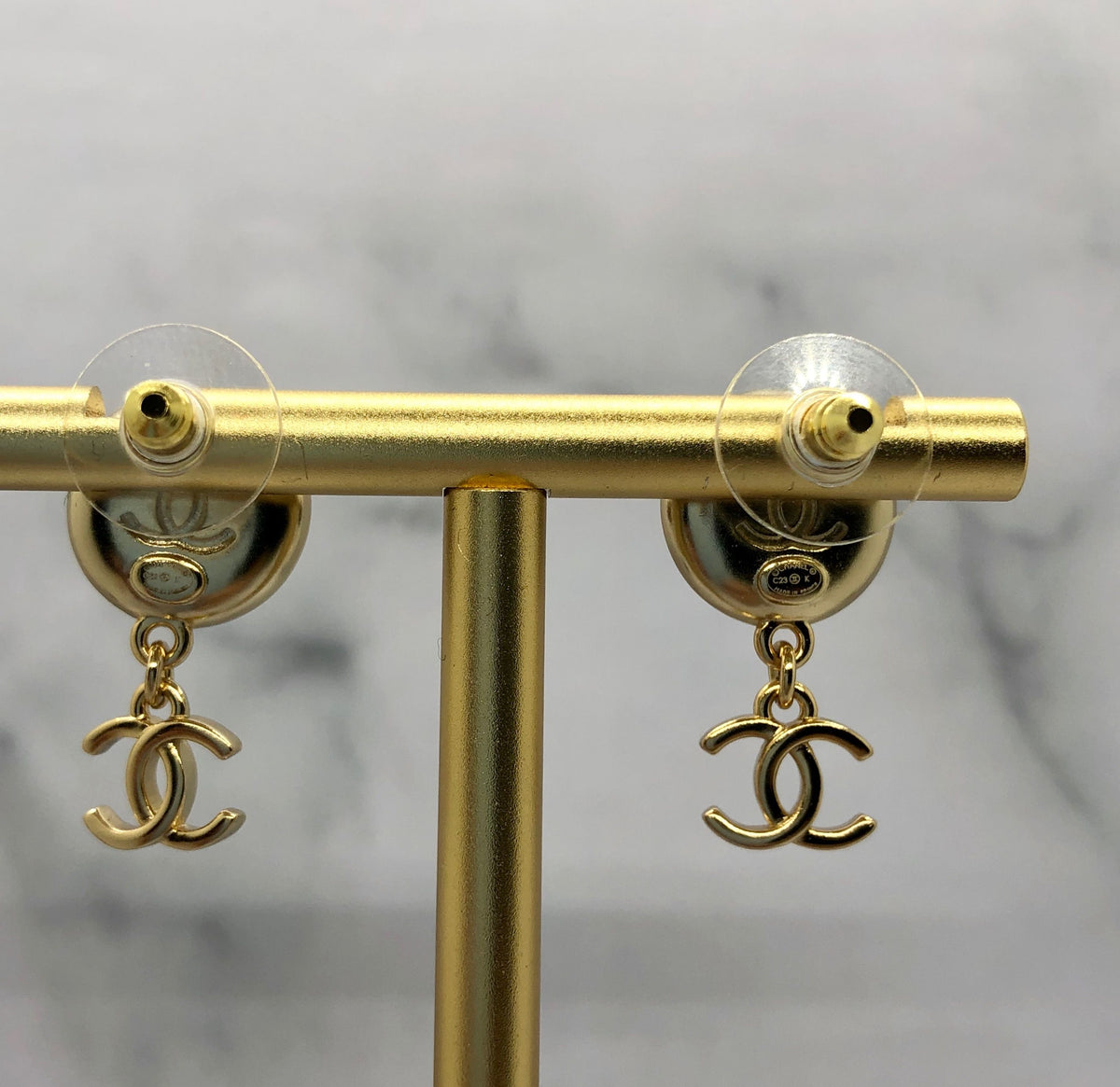 CHANEL CC Camelia Pendant Earrings - Pre owned
