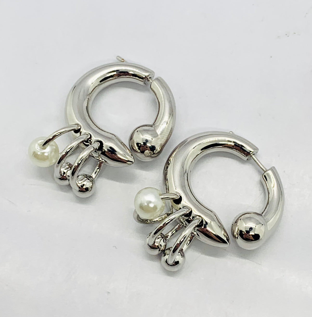 ACNE STUDIOS Silver Hoop Earrings - Pre owned