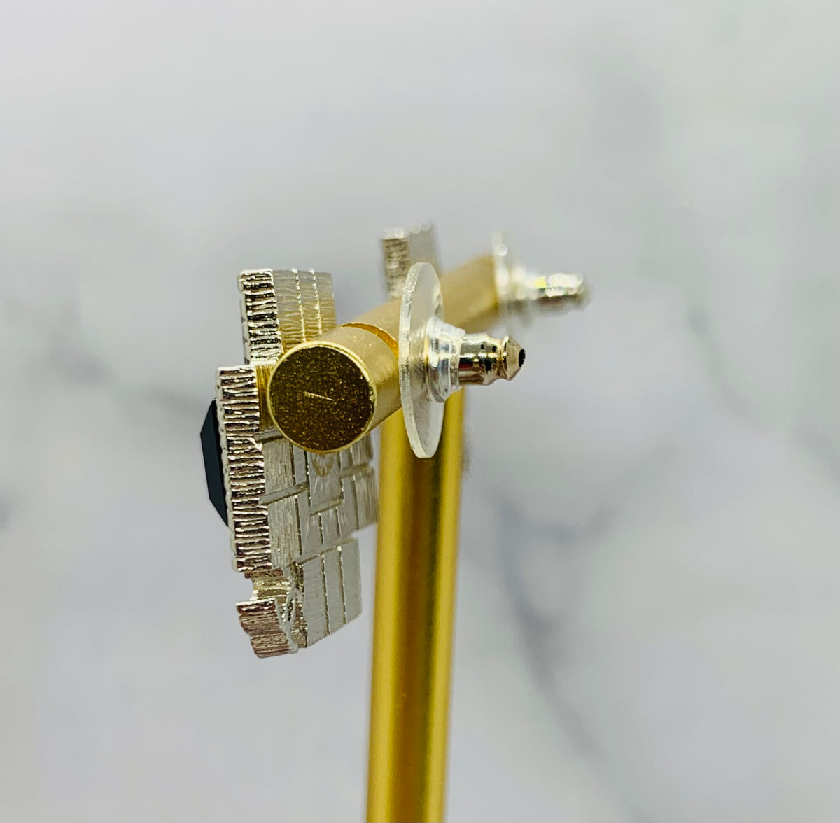 CHANEL CC Rhinestone Square Earrings - Pre owned