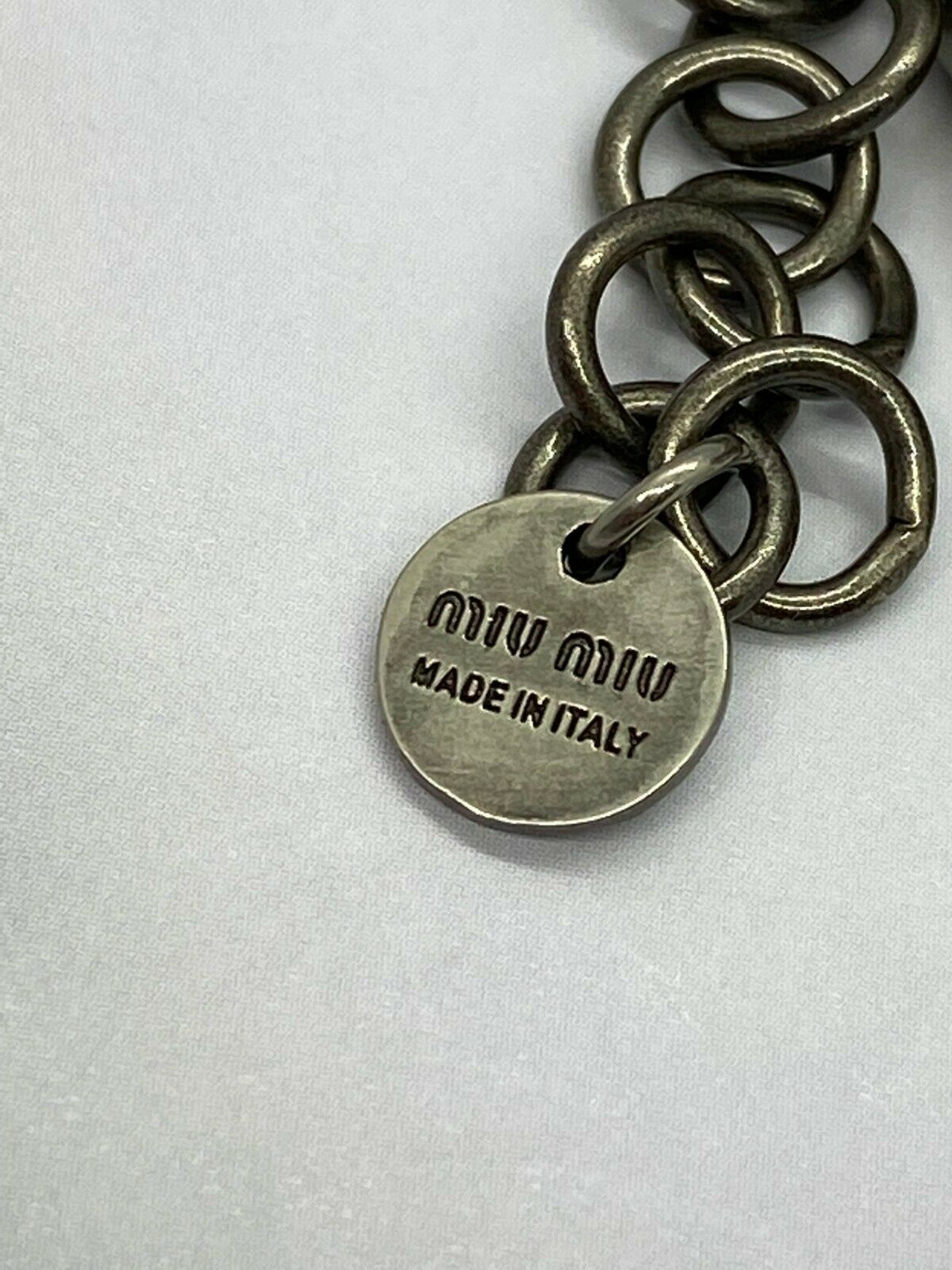 MIU MIU Pavé crystal bracelet with charm - Pre owned