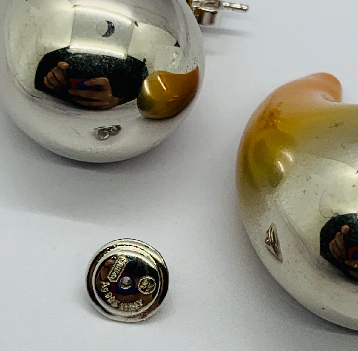 BOTTEGA VENETA Mustard Silver Ombre Drop Earrings - Pre owned