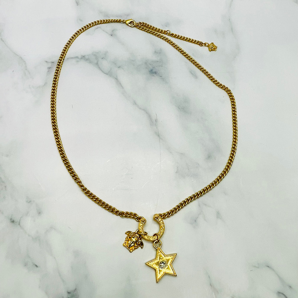 VERSACE Western Medusa Star Necklace - Pre owned