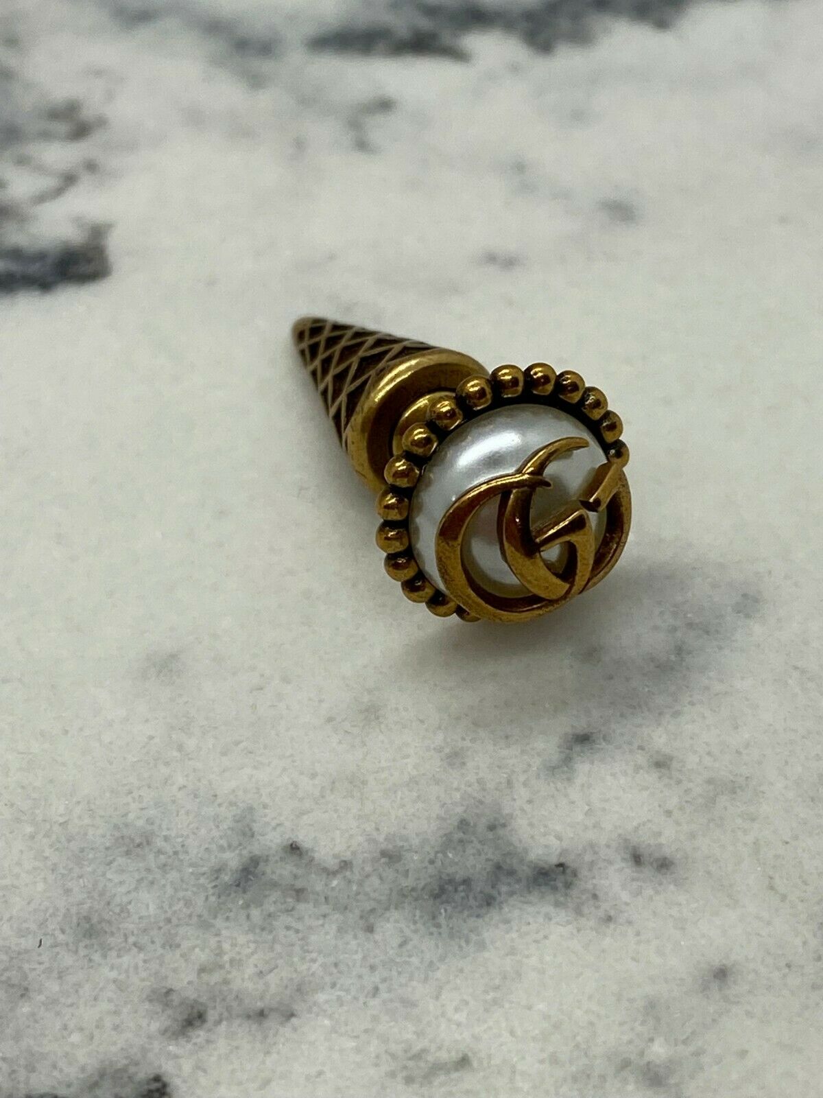 GUCCI GG Ice Cream Cone Single Earring - Pre owned
