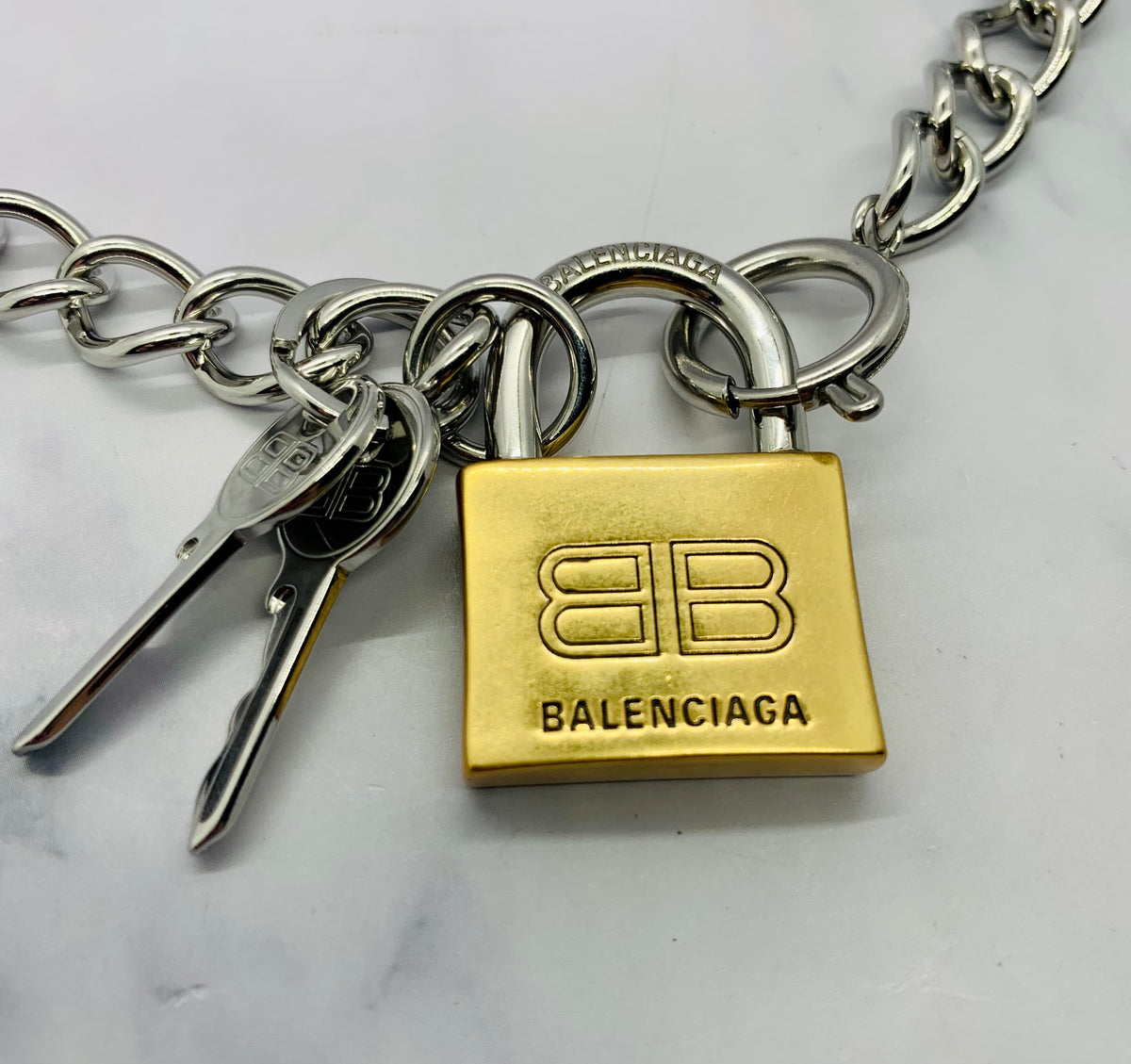 BALENCIAGA BB Lock Chain Necklace - Pre owned