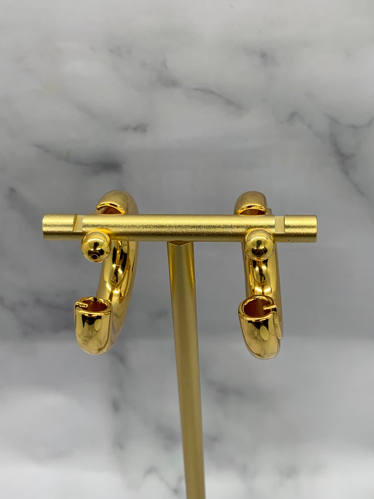 GUCCI G Hollow Tube Hoop Earrings - Pre owned