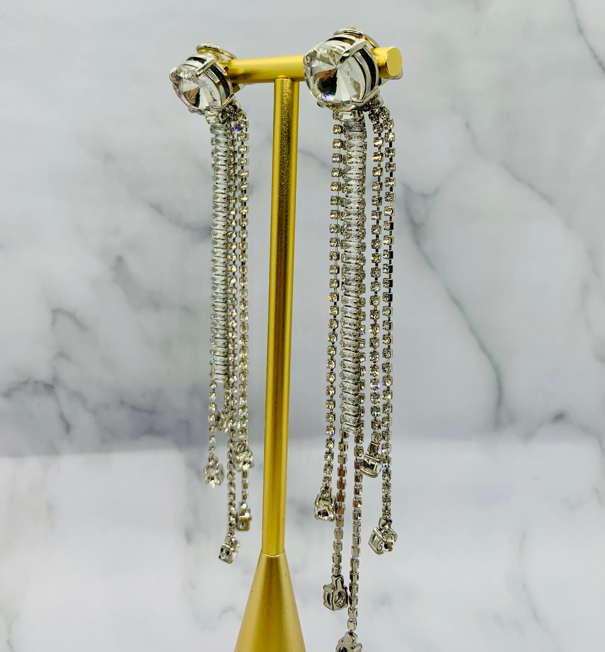 MIU MIU Rhinestone Clip On Earrings - Pre owned