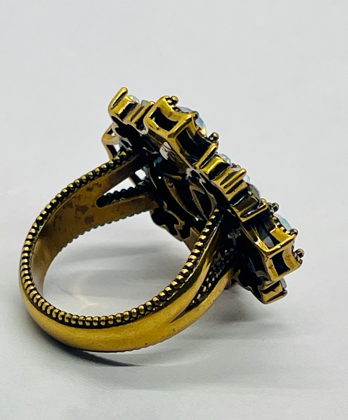 GUCCI GG Rhinestone Ring Size 7 M - Pre owned