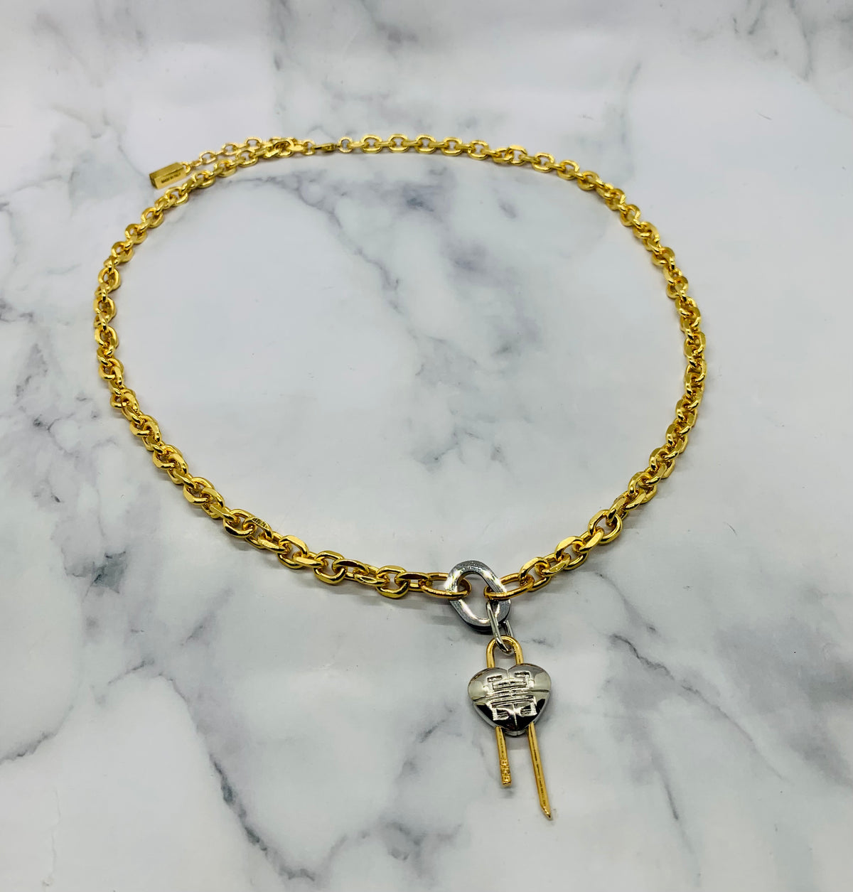 GIVENCHY Heart Lock Necklace - Pre owned