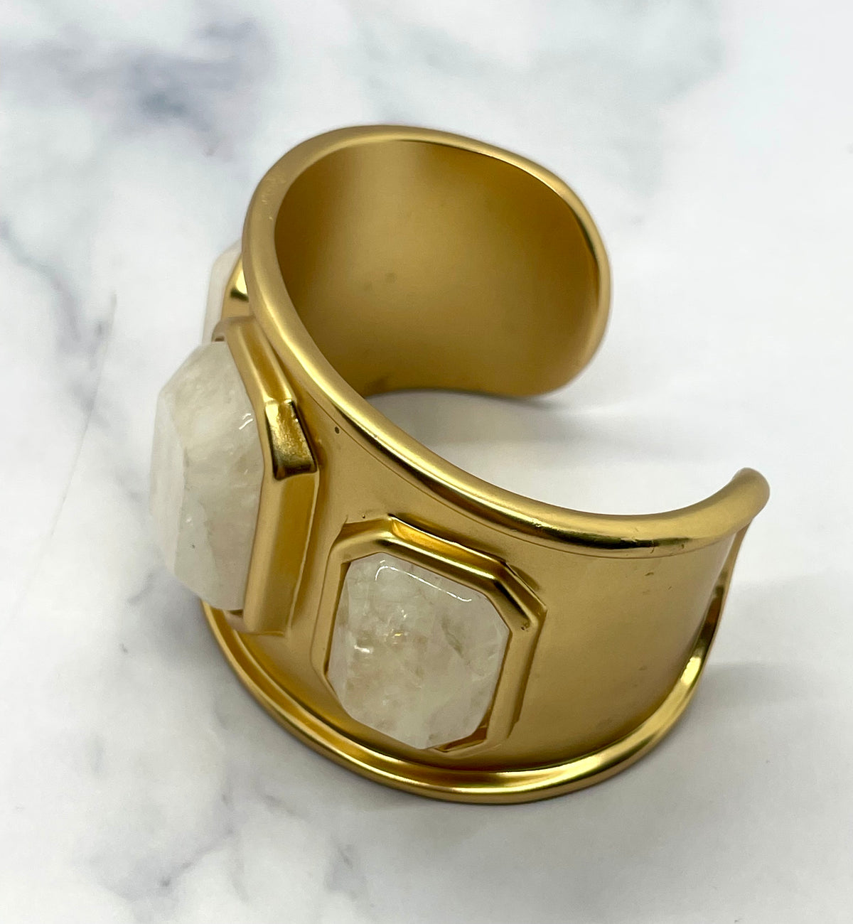 GOOSSENS Paris Brass Stone Cuff Bracelet - Pre owned