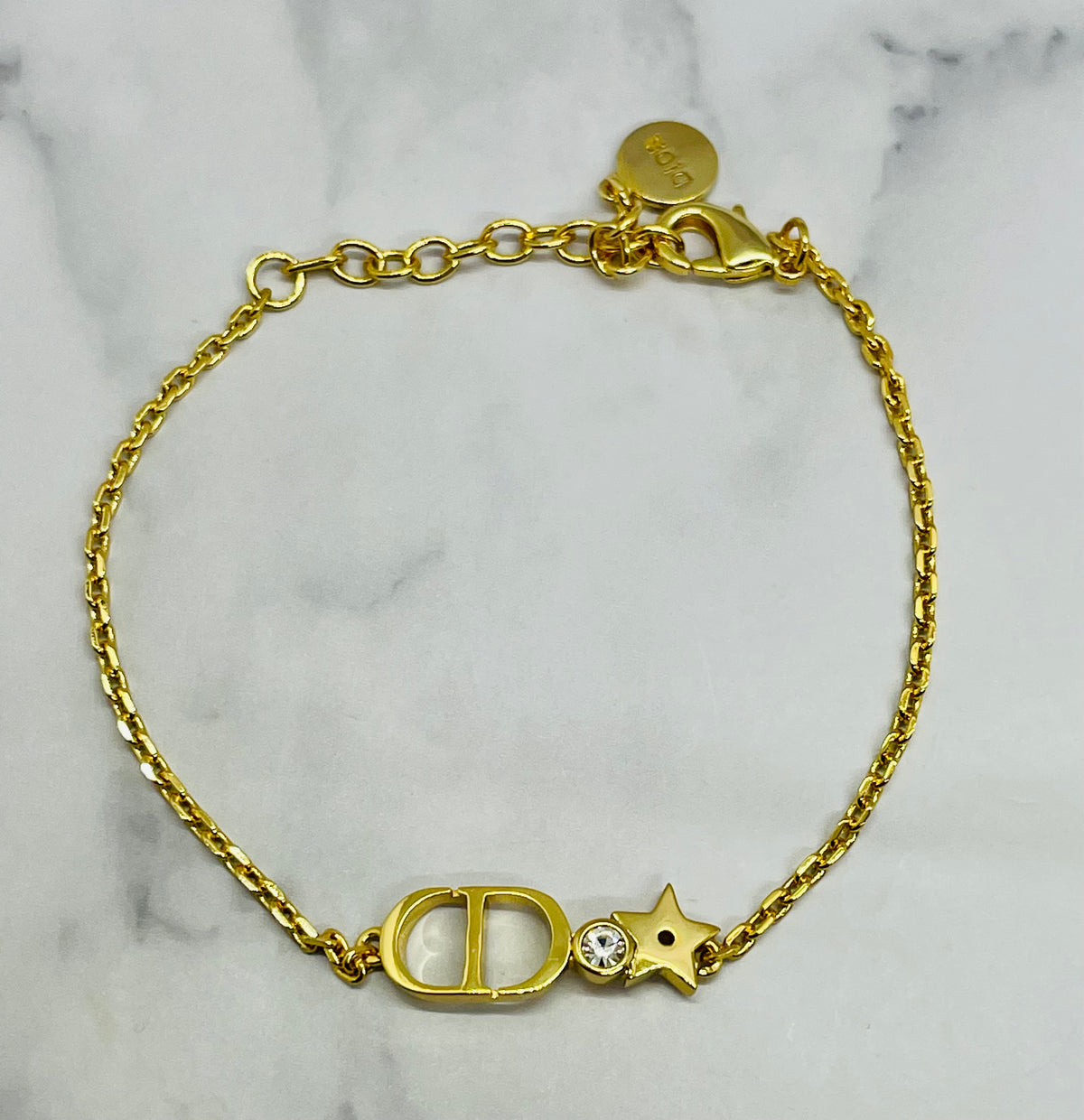 CHRISTIAN DIOR CD Chain Star Bracelet - Pre owned